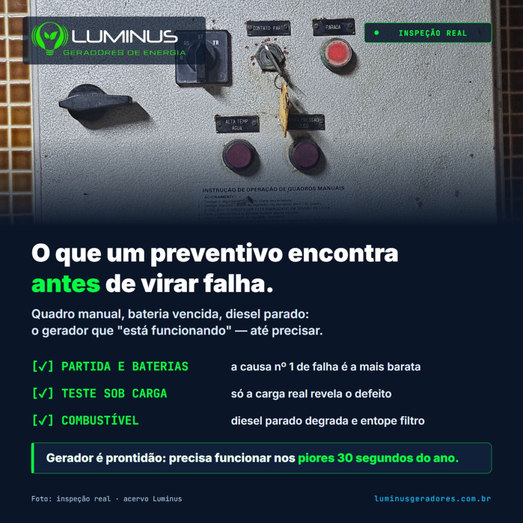O que um preventivo encontra antes de virar falha: bastidor de uma inspeção real